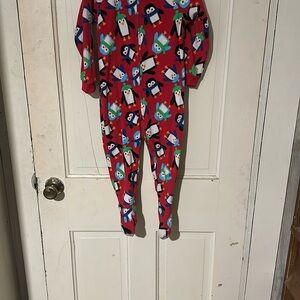 Joe Boxer Red and Black Footies One Piece